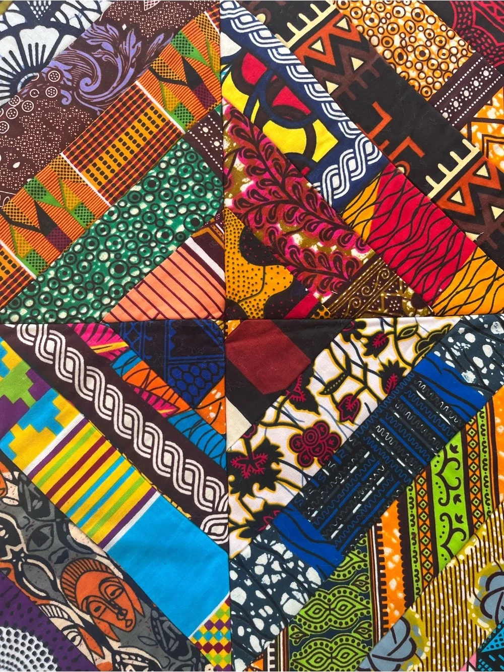 Handmade Multicolor African Print Quilt Wall Hanging - Artisan Home Decor